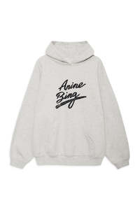 Outerwear: ANINE BING - HARVEY SWEATSHIRT SIGNATURE HEATHER GREY