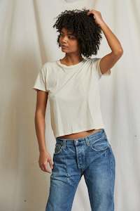 Perfect White Tee: PERFECT WHITE TEE - HARLEY BOXY CREW SUGAR