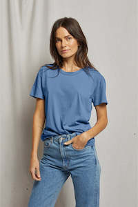 Perfect White Tee: PERFECT WHITE TEE - HARLEY CREW CAROLINA BLUE