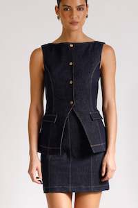 PASDUCHAS - GOOD VIBES INDIGO TOP