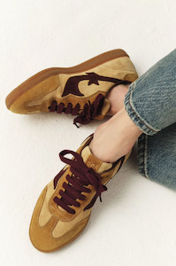 BA&SH - CREW OCRE SUEDE SNEAKERS