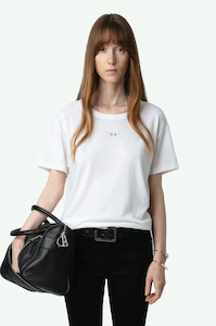 Tees Tanks: ZADIG ET VOLTAIRE - MARTA PCL WINGS STRASS WHITE