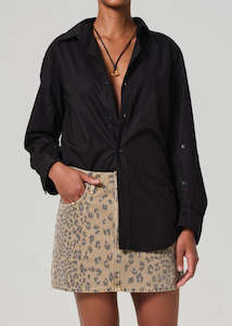 Shirts Tops: CITIZENS OF HUMANITY - KAYLA OVERSIZED SHIRT BLACK