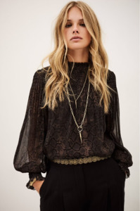 Ba Sh: BA&SH - SHAMY BLOUSE IN MARRON