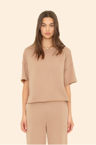 Shirts Tops: XIRENA - ROMEO TEE SADDLE