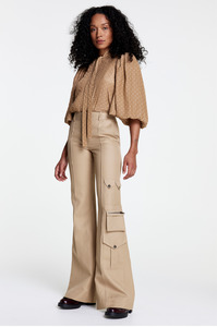 SMYTHE - WIDE LEG CARGO TROUSERS STONE WAS $969