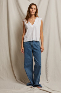 Perfect White Tee: PERFECT WHITE TEE - MARGOT SLEEVELESS TEE WHITE