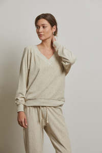 Perfect White Tee: PERFECT WHITE TEE - SONNY LOOP TERRY OATMEAL