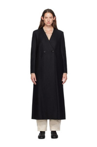 Harris Wharf London: HARRIS WHARF LONDON - UNCOLLARED COAT BLACK