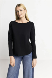 RICH AND ROYAL - ORGANIC  JERSEY LONG SLEEVE BLACK