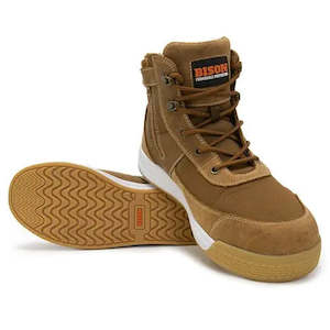 Automotive Gloves: BISON BOOT DUNE LOW CUT ZIP SIDE LACE UP BROWN