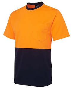 Building Gloves: Hi Vis Tee, Lime/Navy or Orange/Navy