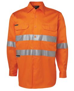 Jackets: JB's L/S 190G WORK SHIRT WITH REFLECTIVE TAPE