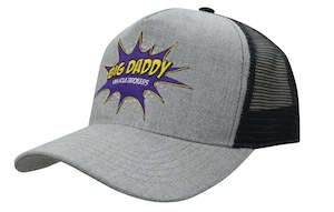 Headwear: Grey Marle American Twill with Mesh Back