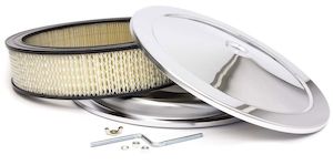 RPC 14" x 3" Stainless Muscle Car Style Air Cleaner with Recessed Base & Paper E&hellip;