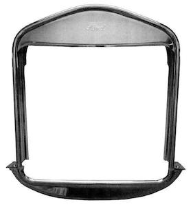 Grilles: Vintique 1928-29 Stock Radiator Shell, Chrome Steel with Holes (VIA-8200-C)