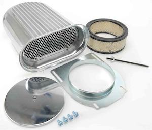 Air Scoops Plenums: RPC Full Finned Small Aluminium Scoop (Polished) (RPCR5247)