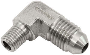 Aeroflow Stainless Steel 90° NPT Male to AN Fitting 1/16" NPT to Male -4AN (AF381-02)