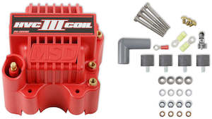 Electrical: MSD Pro Power HVC III Coil, Red Suit MSD 7, 8 & PRO 600 Series Ignition Controls, 45,000 volts (MSD82612)