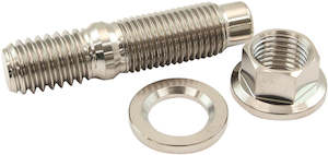 Fabrication Fasteners: Aeroflow 3/8" Titanium Stud, Nut and Washer Kit Sold as One Stud, One Flat Washer and One 6 Point Hex Nut (AF55-3007)