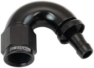 Aeroflow 510 Series Full Flow Tight Radius Push Lock 150° Hose End -6AN To 5/16&hellip;