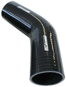 Aeroflow Gloss Black 45° Silicone Elbow Hose 6" (153mm) I.D 4-Ply, 5.3mm Wall T&hellip;