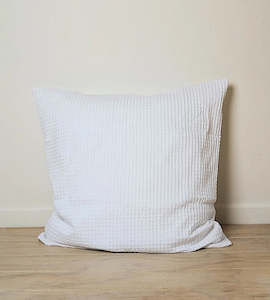 Cotton Bedding: 100% Cotton Waffle Euro | White