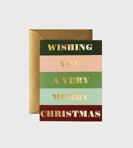Rifle Paper Co: RIFLE PAPER CO | SINGLE CARD | COLOUR BAR CHRISTMAS