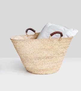 Tangier | Rustic Basket with Leather Handles