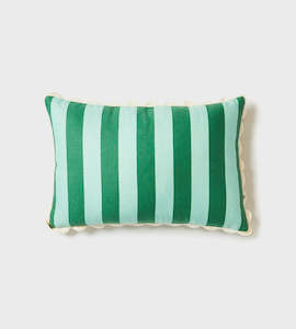 Sale Homewares: Bonnie and Neil | Bold Stripe Verde Cushion | 60x40cm