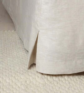 French Flax Linen Bed Skirt | Natural Oat