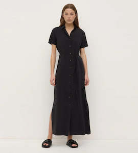 Assembly Label | Heather Silk Blend Shirt Dress | Black