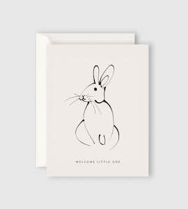 Under 25: Father Rabbit Stationery | Welcome Little One Rabbit Card
