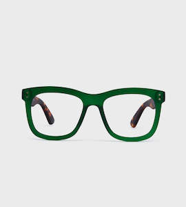 Reading Glasses: 11am Green Reading Glasses