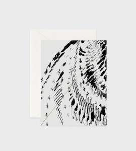 Father Rabbit Stationery | Bird Pattern Grey Card