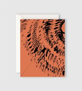 Father Rabbit Stationery | Bird Pattern Terracotta Card