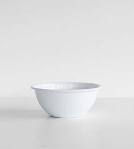 Dinnerware Plates: White Enamel | Cereal Bowl