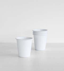 Drinkware: White Enamel | Tumbler