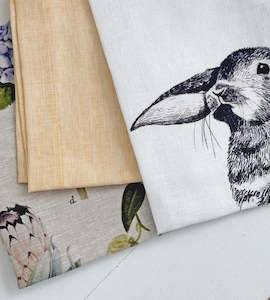 Lettuce | Tea Towel | Orange Fine Stripe