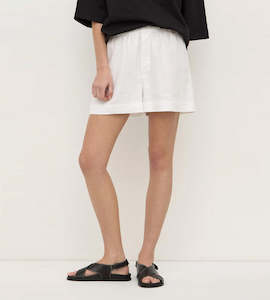 Shorts: Assembly Label | Everyday Linen Short | White