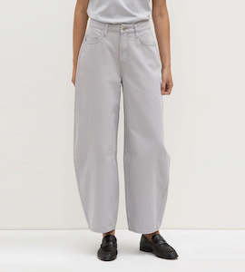 Assembly Label | High Rise Barrel Jean | Light Grey