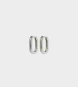 Luv AJ Chain Link Huggies | Silver