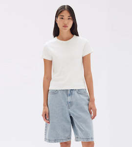 Assembly Label | Lyla Cap Sleeve Tee Antique White