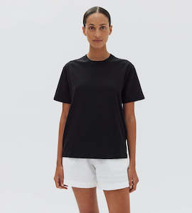 Assembly Label | Womens Organic Base Tee Black
