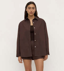 Assembly Label | Marigold Poplin Long Sleeve Shirt | Ganache