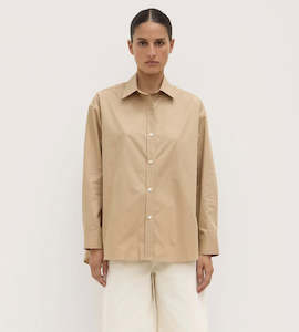 Assembly Label | Marigold Poplin Long Sleeve Shirt | Tan