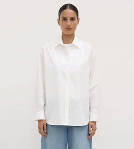 Assembly Label | Marigold Poplin Long Sleeve Shirt | White