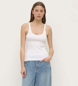 Tanks: Assembly Label | Charlie Rib Tank | White
