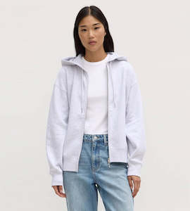 Assembly Label | Louisa Hooded Zip Sweater Heather | Grey Marle