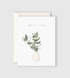 Father Rabbit Stationery | Eucalyptus Get Well Soon Card